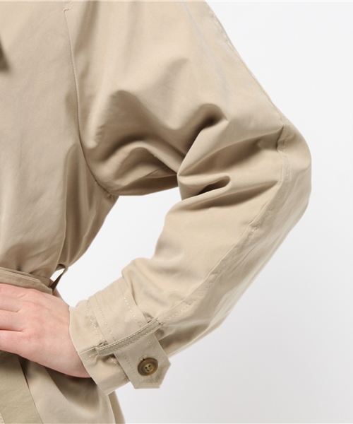 mystic（ミスティック）の「配色トレンチ（トレンチコート・レディース・ベージュ/キャメル/ネイビー・ﾌﾘ-）」の4枚目の写真