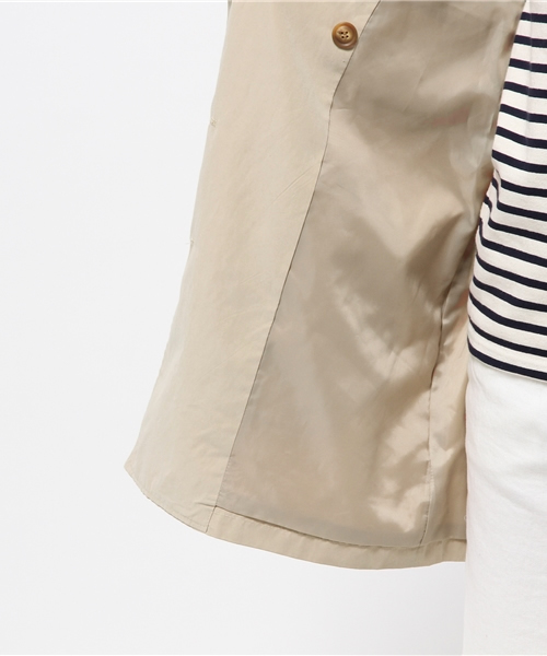 mystic（ミスティック）の「配色トレンチ（トレンチコート・レディース・ベージュ/キャメル/ネイビー・ﾌﾘ-）」の8枚目の写真