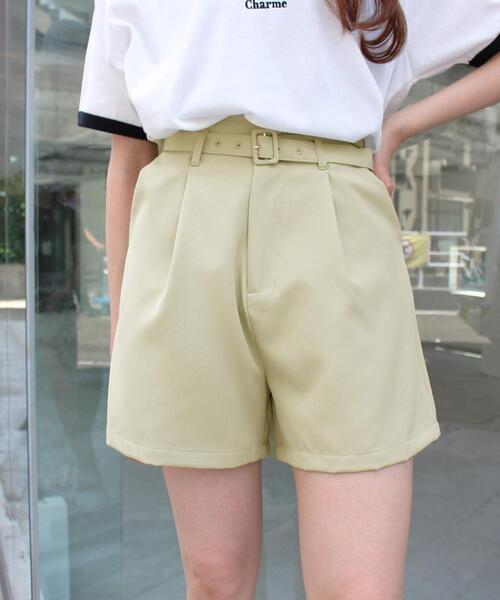 INGNI(イング)の「共ベルト付/キュロットパンツ(その他パンツ・レディース・ブラック/ライトベージュ/ライトカーキ/オレンジ/グリーン・FREE)」の6枚目の写真