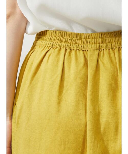 Green　Parks（グリーンパークス）の「ベルギーリネン混 タイトスカート（スカート・レディース・イエロー/チェック/ベージュ/グリーン・FREE）」の9枚目の写真