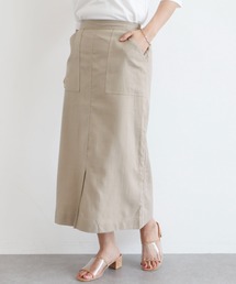 ベルギーリネン混 タイトスカート