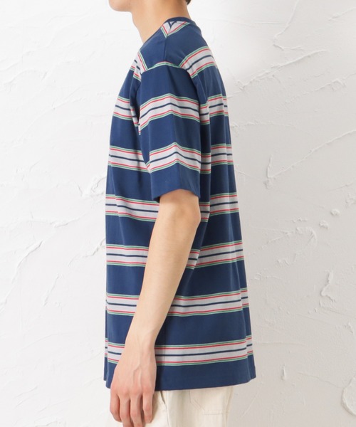 Dickies(ディッキーズ)の「Dickies ディッキーズ マルチボーダー半袖Tシャツ(Tシャツ/カットソー・メンズ・ブラック/レッド/ブルー/グリーン・M/L/XL)」の6枚目の写真