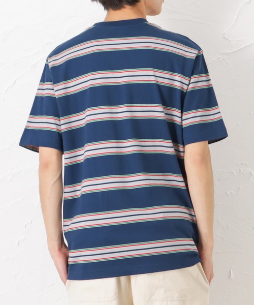 Dickies(ディッキーズ)の「Dickies ディッキーズ マルチボーダー半袖Tシャツ(Tシャツ/カットソー・メンズ・ブラック/レッド/ブルー/グリーン・M/L/XL)」の8枚目の写真