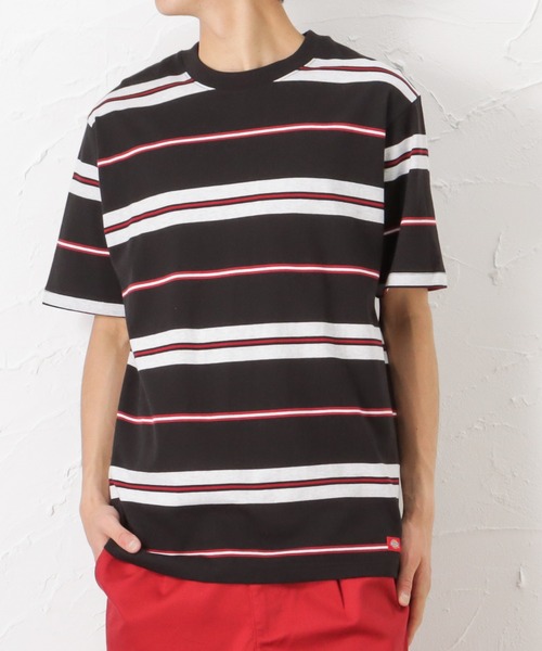 Dickies(ディッキーズ)の「Dickies ディッキーズ マルチボーダー半袖Tシャツ(Tシャツ/カットソー・メンズ・ブラック/レッド/ブルー/グリーン・M/L/XL)」の16枚目の写真