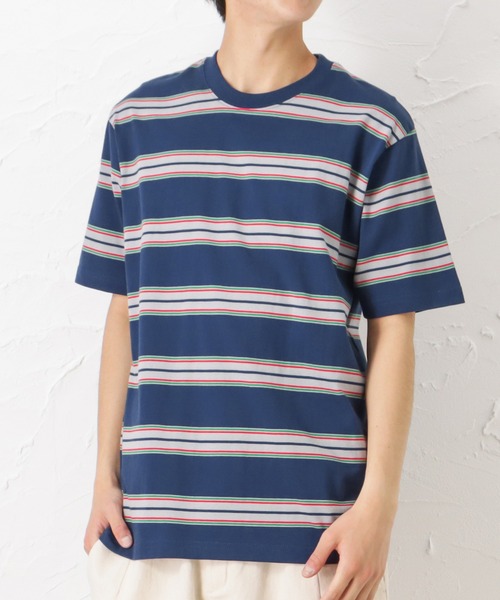 Dickies(ディッキーズ)の「Dickies ディッキーズ マルチボーダー半袖Tシャツ(Tシャツ/カットソー・メンズ・ブラック/レッド/ブルー/グリーン・M/L/XL)」の13枚目の写真