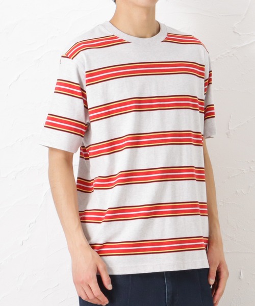 Dickies(ディッキーズ)の「Dickies ディッキーズ マルチボーダー半袖Tシャツ(Tシャツ/カットソー・メンズ・ブラック/レッド/ブルー/グリーン・M/L/XL)」の14枚目の写真