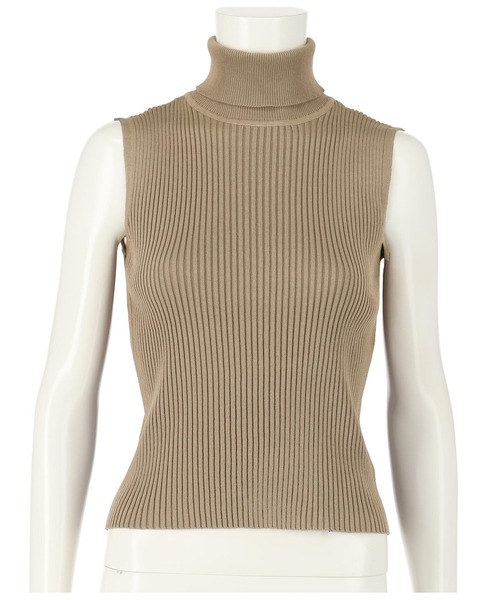 ANAP(アナップ)の「ノースリーブタートルネックリブトップス(Tシャツ/カットソー・レディース・ブラック/アイボリー/グレイッシュベージュ・FREE)」の9枚目の写真