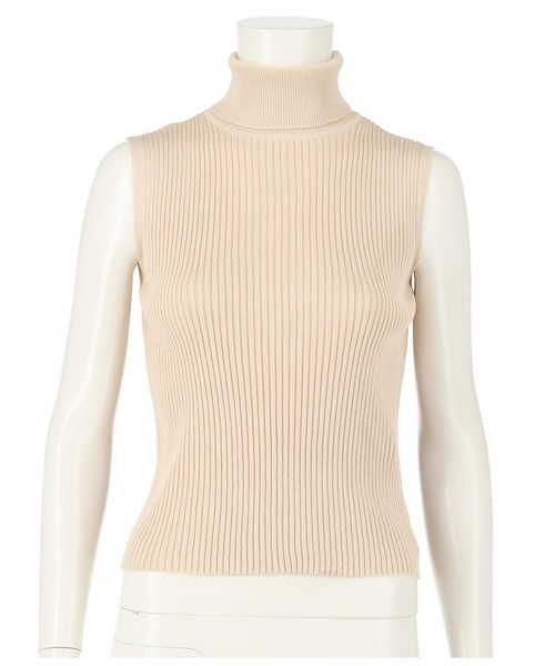 ANAP(アナップ)の「ノースリーブタートルネックリブトップス(Tシャツ/カットソー・レディース・ブラック/アイボリー/グレイッシュベージュ・FREE)」の13枚目の写真