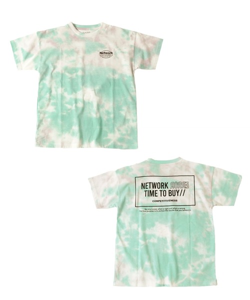 GLAZOS（グラソス）の「天竺・ドロップショルダータイダイバックプリント半袖Tシャツ（Tシャツ/カットソー・キッズ・グリーン/ブルー/オレンジ・130cm/140cm/150cm/160cm/170cm）」の4枚目の写真