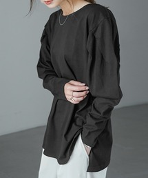 [M-5L]袖タックロングスリーブTEE