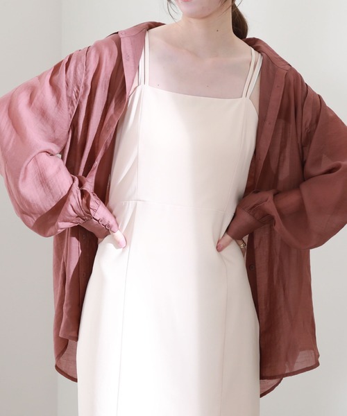 archives（アルシーヴ）の「マルチＷＡＹ袖取外しシャツ（シャツ/ブラウス・レディース・レンガ/オレンジ/グリーン/オフホワイト・MEDIUM）」の3枚目の写真