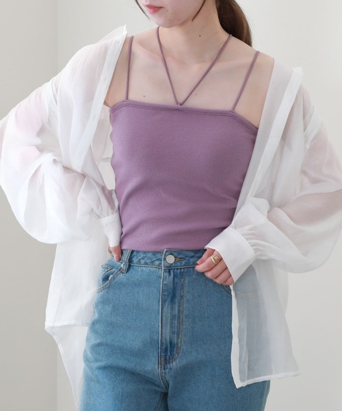 archives（アルシーヴ）の「マルチＷＡＹ袖取外しシャツ（シャツ/ブラウス・レディース・レンガ/オレンジ/グリーン/オフホワイト・MEDIUM）」の5枚目の写真