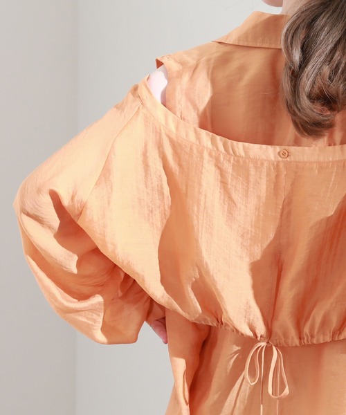 archives（アルシーヴ）の「マルチＷＡＹ袖取外しシャツ（シャツ/ブラウス・レディース・レンガ/オレンジ/グリーン/オフホワイト・MEDIUM）」の13枚目の写真