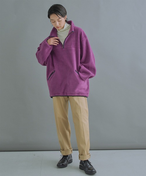 kha:ki（カーキ）の「「KHA:KI / カーキ」FLEECE WIDE P/O（その他トップス・レディース・アッシュ/ブルーグリーン/パープル/カーキ・1/2）」の12枚目の写真