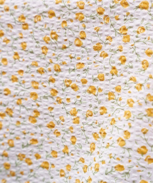 MIRO AMURETTE（ミロアミュレット）の「flower waitress blouse/花柄ウエイトレスブラウス（シャツ/ブラウス・レディース・イエロー・FREE）」の7枚目の写真