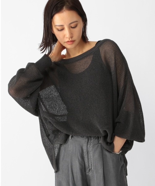 BARNYARDSTORM（バンヤードストーム）の「BARNYARDSTORM / 2WAYライトカーデ（カーディガン/ボレロ・レディース・ブラウン/オフホワイト/チャコール・FREE）」の8枚目の写真