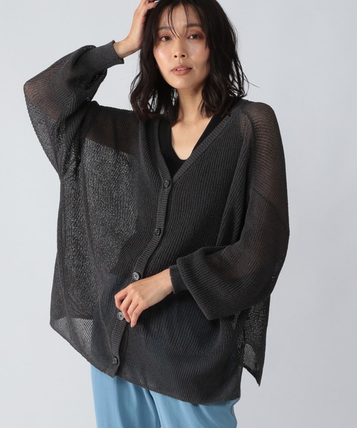 BARNYARDSTORM（バンヤードストーム）の「BARNYARDSTORM / 2WAYライトカーデ（カーディガン/ボレロ・レディース・ブラウン/オフホワイト/チャコール・FREE）」の12枚目の写真