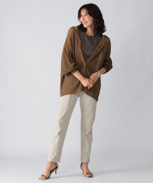 BARNYARDSTORM（バンヤードストーム）の「BARNYARDSTORM / 2WAYライトカーデ（カーディガン/ボレロ・レディース・ブラウン/オフホワイト/チャコール・FREE）」の22枚目の写真