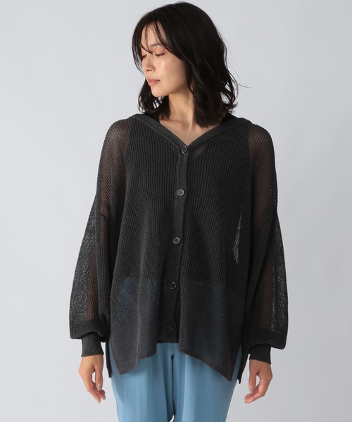 BARNYARDSTORM（バンヤードストーム）の「BARNYARDSTORM / 2WAYライトカーデ（カーディガン/ボレロ・レディース・ブラウン/オフホワイト/チャコール・FREE）」の20枚目の写真