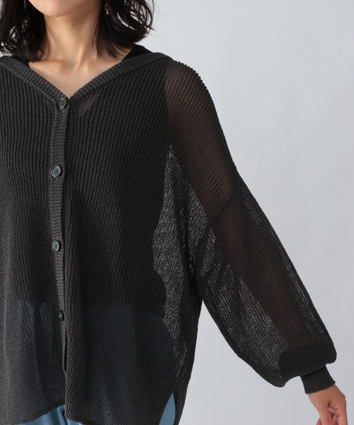 BARNYARDSTORM（バンヤードストーム）の「BARNYARDSTORM / 2WAYライトカーデ（カーディガン/ボレロ・レディース・ブラウン/オフホワイト/チャコール・FREE）」の10枚目の写真