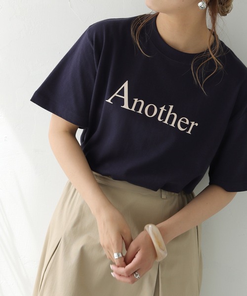 HER CLOSET(ハークローゼット)の「【shemoshelly】WEB限定 5.6オンスAnotherロゴTシャツ(Tシャツ/カットソー・レディース・オフホワイト/ブラック/ネイビー・S/M/L)」の18枚目の写真
