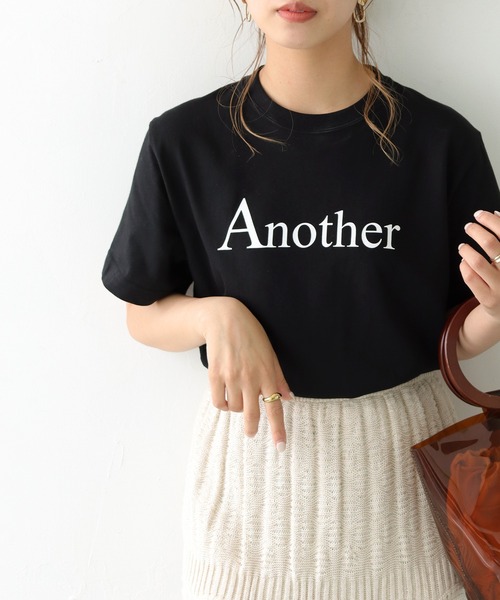 HER CLOSET(ハークローゼット)の「【shemoshelly】WEB限定 5.6オンスAnotherロゴTシャツ(Tシャツ/カットソー・レディース・オフホワイト/ブラック/ネイビー・S/M/L)」の5枚目の写真
