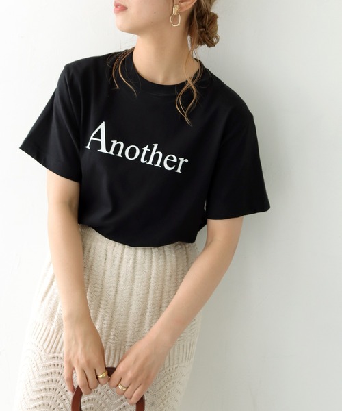 HER CLOSET(ハークローゼット)の「【shemoshelly】WEB限定 5.6オンスAnotherロゴTシャツ(Tシャツ/カットソー・レディース・オフホワイト/ブラック/ネイビー・S/M/L)」の8枚目の写真