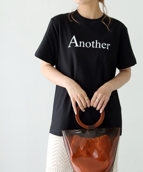 HER CLOSET(ハークローゼット)の「【shemoshelly】WEB限定 5.6オンスAnotherロゴTシャツ(Tシャツ/カットソー・レディース・オフホワイト/ブラック/ネイビー・S/M/L)」の11枚目の写真