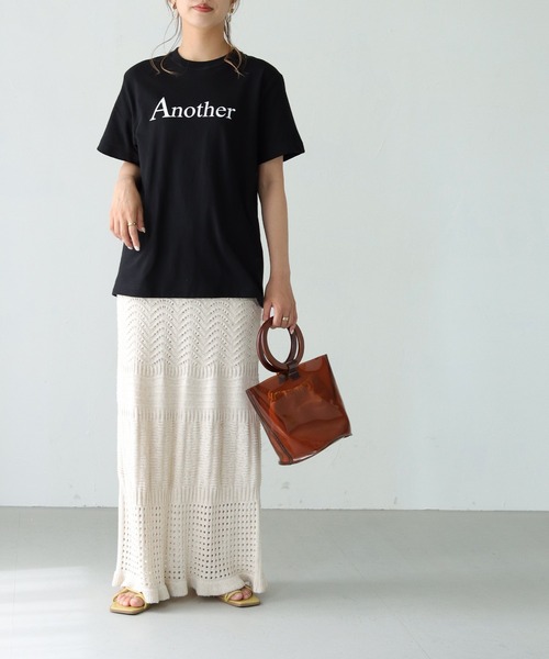 HER CLOSET(ハークローゼット)の「【shemoshelly】WEB限定 5.6オンスAnotherロゴTシャツ(Tシャツ/カットソー・レディース・オフホワイト/ブラック/ネイビー・S/M/L)」の12枚目の写真