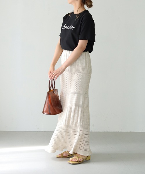 HER CLOSET(ハークローゼット)の「【shemoshelly】WEB限定 5.6オンスAnotherロゴTシャツ(Tシャツ/カットソー・レディース・オフホワイト/ブラック/ネイビー・S/M/L)」の10枚目の写真