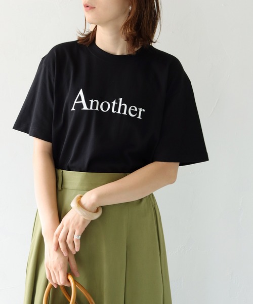 HER CLOSET(ハークローゼット)の「【shemoshelly】WEB限定 5.6オンスAnotherロゴTシャツ(Tシャツ/カットソー・レディース・オフホワイト/ブラック/ネイビー・S/M/L)」の14枚目の写真