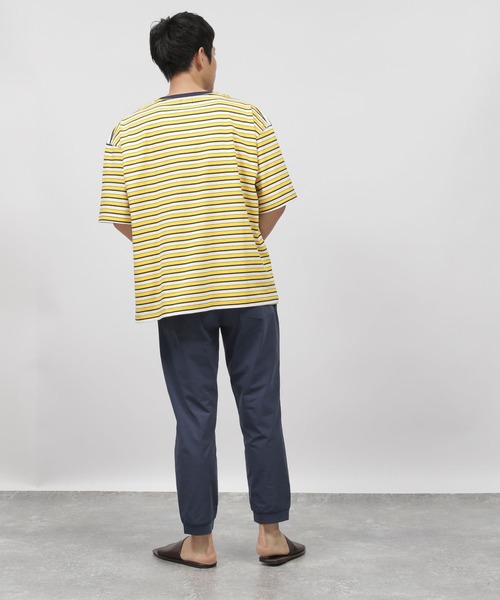 LAKOLE（ラコレ）の「ボーダー刺繍Tシャツ / 347769（Tシャツ/カットソー・メンズ・ベージュ/イエロー/グリーン・MEDIUM/LARGE）」の13枚目の写真