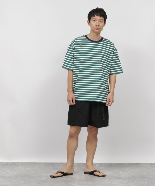 LAKOLE（ラコレ）の「ボーダー刺繍Tシャツ / 347769（Tシャツ/カットソー・メンズ・ベージュ/イエロー/グリーン・MEDIUM/LARGE）」の10枚目の写真