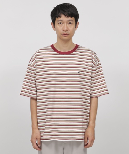 LAKOLE（ラコレ）の「ボーダー刺繍Tシャツ / 347769（Tシャツ/カットソー・メンズ・ベージュ/イエロー/グリーン・MEDIUM/LARGE）」の15枚目の写真