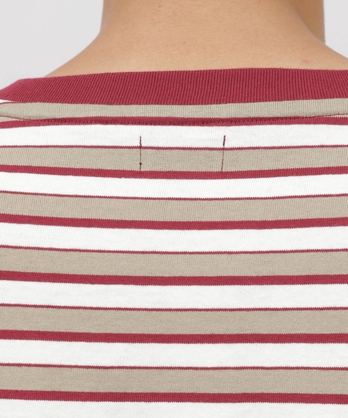 LAKOLE（ラコレ）の「ボーダー刺繍Tシャツ / 347769（Tシャツ/カットソー・メンズ・ベージュ/イエロー/グリーン・MEDIUM/LARGE）」の19枚目の写真