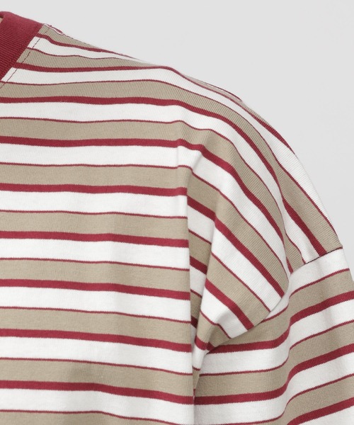 LAKOLE（ラコレ）の「ボーダー刺繍Tシャツ / 347769（Tシャツ/カットソー・メンズ・ベージュ/イエロー/グリーン・MEDIUM/LARGE）」の20枚目の写真