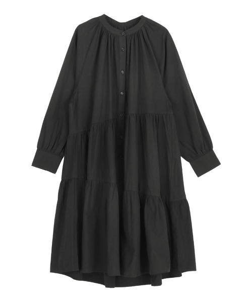 titivate（ティティベイト）の「ﾊﾞｯｸﾘﾎﾞﾝ付きﾃｨｱｰﾄﾞﾜﾝﾋﾟｰｽ（ワンピース・レディース・ブラウン/ブラック/オフホワイト・S/L/M）」の5枚目の写真