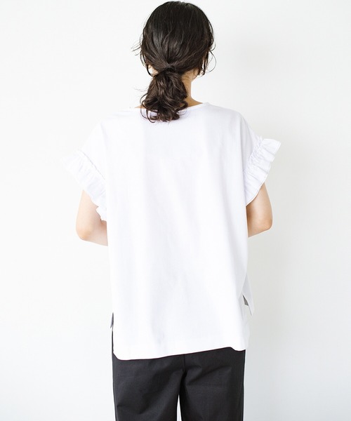 カネコイサオピコフリル美品1回着用白フリルホワイトパフスリーブTシャツ