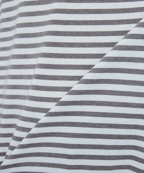 JUNRED（ジュンレッド）の「クラスターボーダー ワイドバルーンプルオーバー（Tシャツ/カットソー・メンズ・チャコールグレー/キナリ・S/M/L）」の18枚目の写真