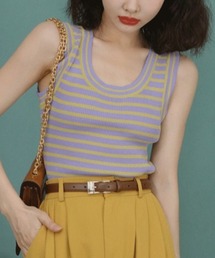 MANGROVE | バイカラーマルチボーダータンクトップ(タンクトップ)