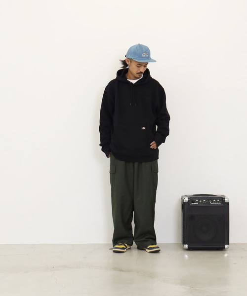 Dickies（ディッキーズ）の「Dickies / ディッキーズ MIDWEIGHT PULLOVER FLEECE HOODIE RELAXED 裏起毛 プルオーバー スウェットパーカー（パーカー・メンズ・ブラック/ネイビー/グレー・MEDIUM/LARGE/X-LARGE）」の14枚目の写真