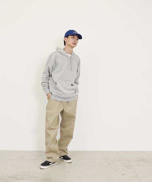 Dickies（ディッキーズ）の「Dickies / ディッキーズ MIDWEIGHT PULLOVER FLEECE HOODIE RELAXED 裏起毛 プルオーバー スウェットパーカー（パーカー・メンズ・ブラック/ネイビー/グレー・MEDIUM/LARGE/X-LARGE）」の9枚目の写真