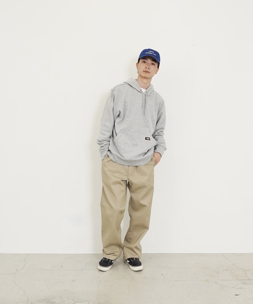Dickies（ディッキーズ）の「Dickies / ディッキーズ MIDWEIGHT PULLOVER FLEECE HOODIE RELAXED 裏起毛 プルオーバー スウェットパーカー（パーカー・メンズ・ブラック/ネイビー/グレー・MEDIUM/LARGE/X-LARGE）」の8枚目の写真