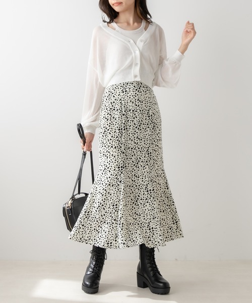 OLIVE des OLIVE（オリーブデオリーブ）の「シアカーディガン（カーディガン/ボレロ・レディース・ブラック/ブラウン/オフホワイト/ピンク系その他・FREE）」の21枚目の写真