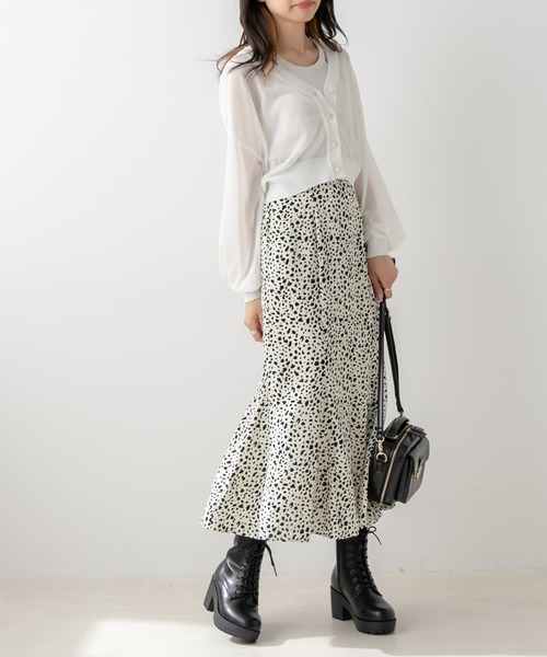 OLIVE des OLIVE（オリーブデオリーブ）の「シアカーディガン（カーディガン/ボレロ・レディース・ブラック/ブラウン/オフホワイト/ピンク系その他・FREE）」の8枚目の写真