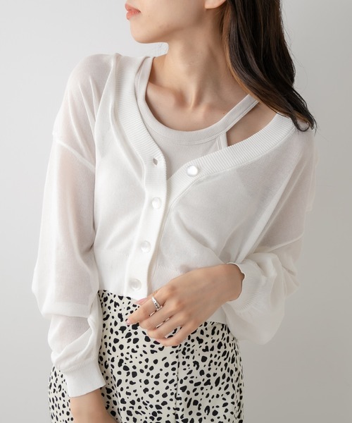 OLIVE des OLIVE（オリーブデオリーブ）の「シアカーディガン（カーディガン/ボレロ・レディース・ブラック/ブラウン/オフホワイト/ピンク系その他・FREE）」の16枚目の写真