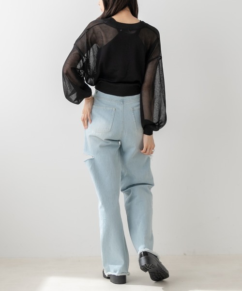 OLIVE des OLIVE（オリーブデオリーブ）の「シアカーディガン（カーディガン/ボレロ・レディース・ブラック/ブラウン/オフホワイト/ピンク系その他・FREE）」の17枚目の写真