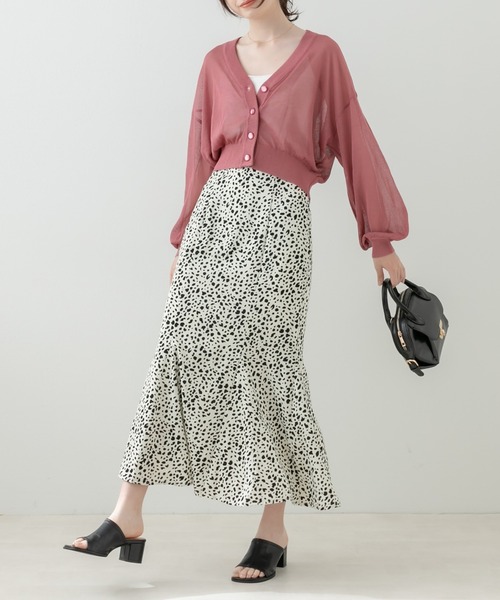 OLIVE des OLIVE（オリーブデオリーブ）の「シアカーディガン（カーディガン/ボレロ・レディース・ブラック/ブラウン/オフホワイト/ピンク系その他・FREE）」の7枚目の写真