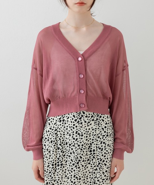 OLIVE des OLIVE（オリーブデオリーブ）の「シアカーディガン（カーディガン/ボレロ・レディース・ブラック/ブラウン/オフホワイト/ピンク系その他・FREE）」の11枚目の写真