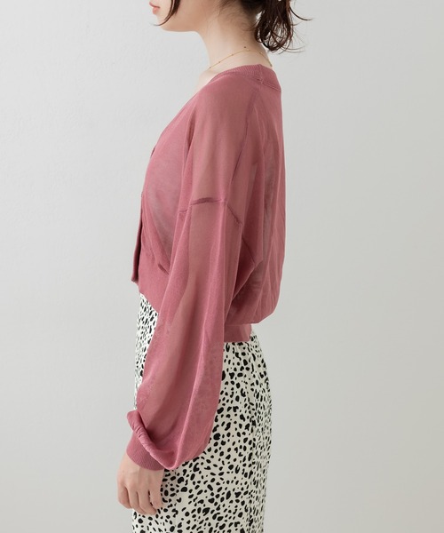 OLIVE des OLIVE（オリーブデオリーブ）の「シアカーディガン（カーディガン/ボレロ・レディース・ブラック/ブラウン/オフホワイト/ピンク系その他・FREE）」の15枚目の写真